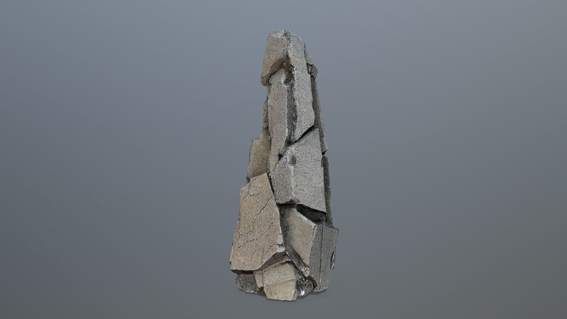 Cliff Rock  Low-poly 3D model_6