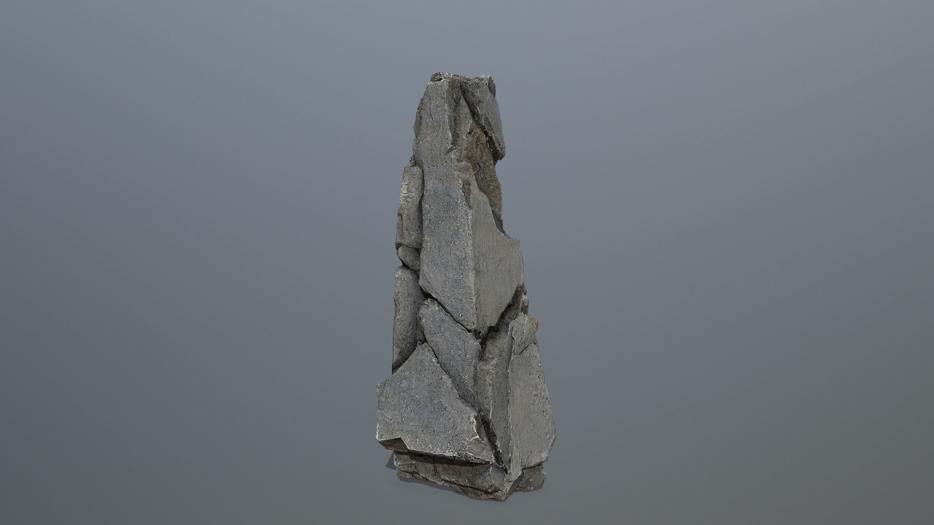 Cliff Rock  Low-poly 3D model_2