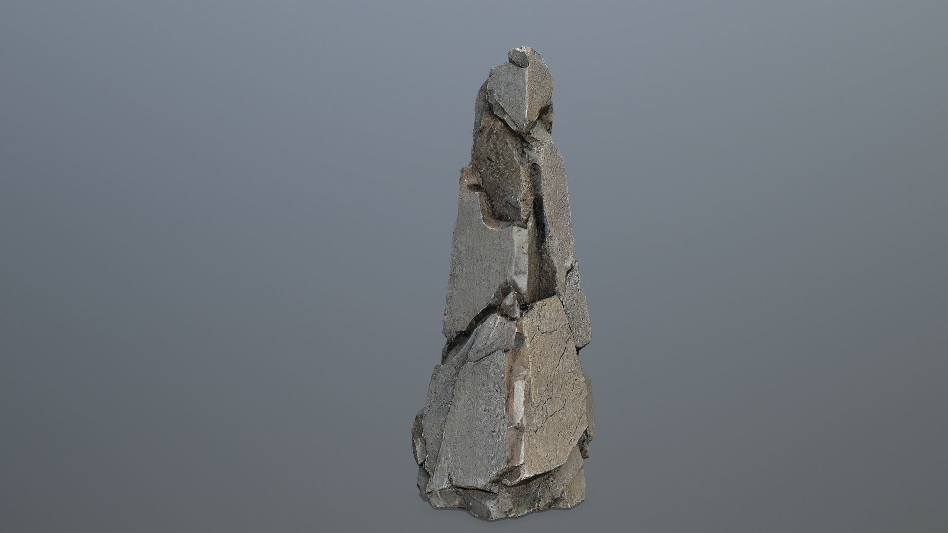 Cliff Rock  Low-poly 3D model_4