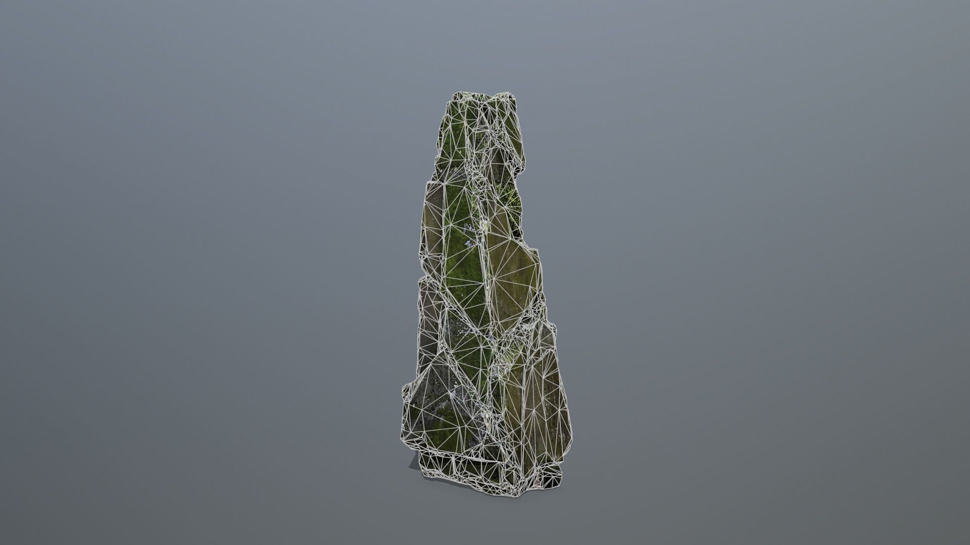 Mossy Rock  Low-poly 3D model_10