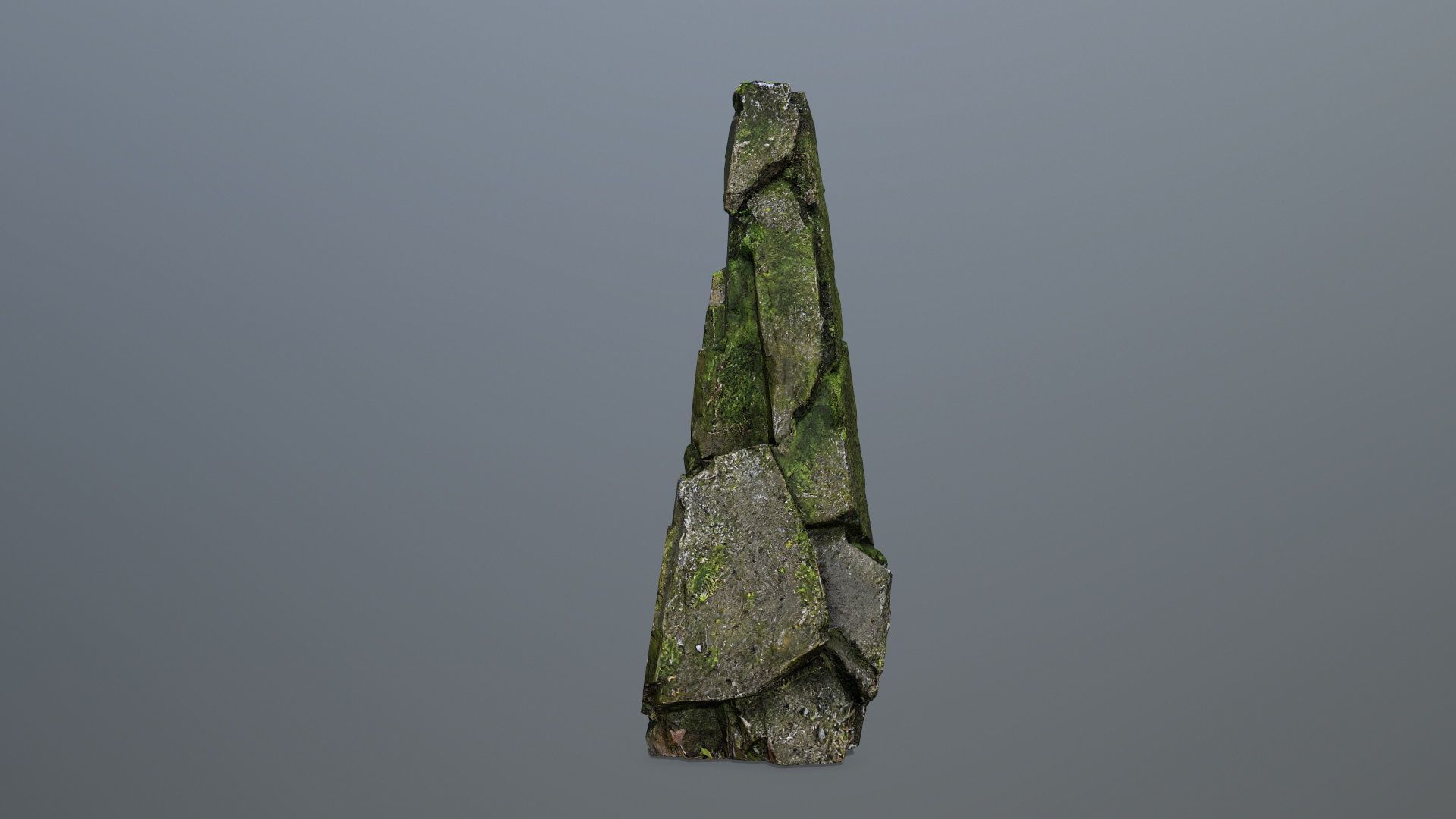 Mossy Rock  Low-poly 3D model_5