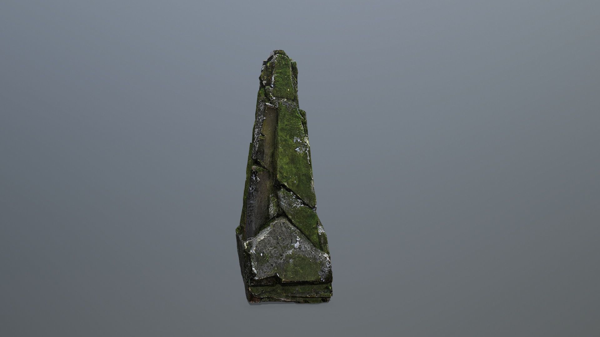 Mossy Rock  Low-poly 3D model_8
