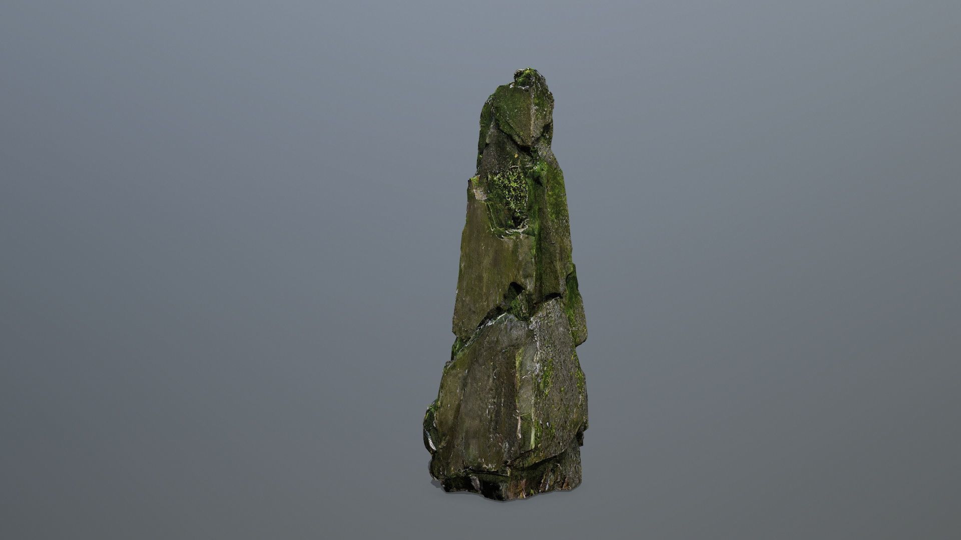 Mossy Rock  Low-poly 3D model_4