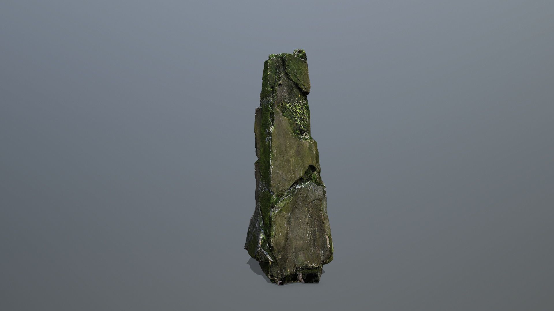 Mossy Rock  Low-poly 3D model_3