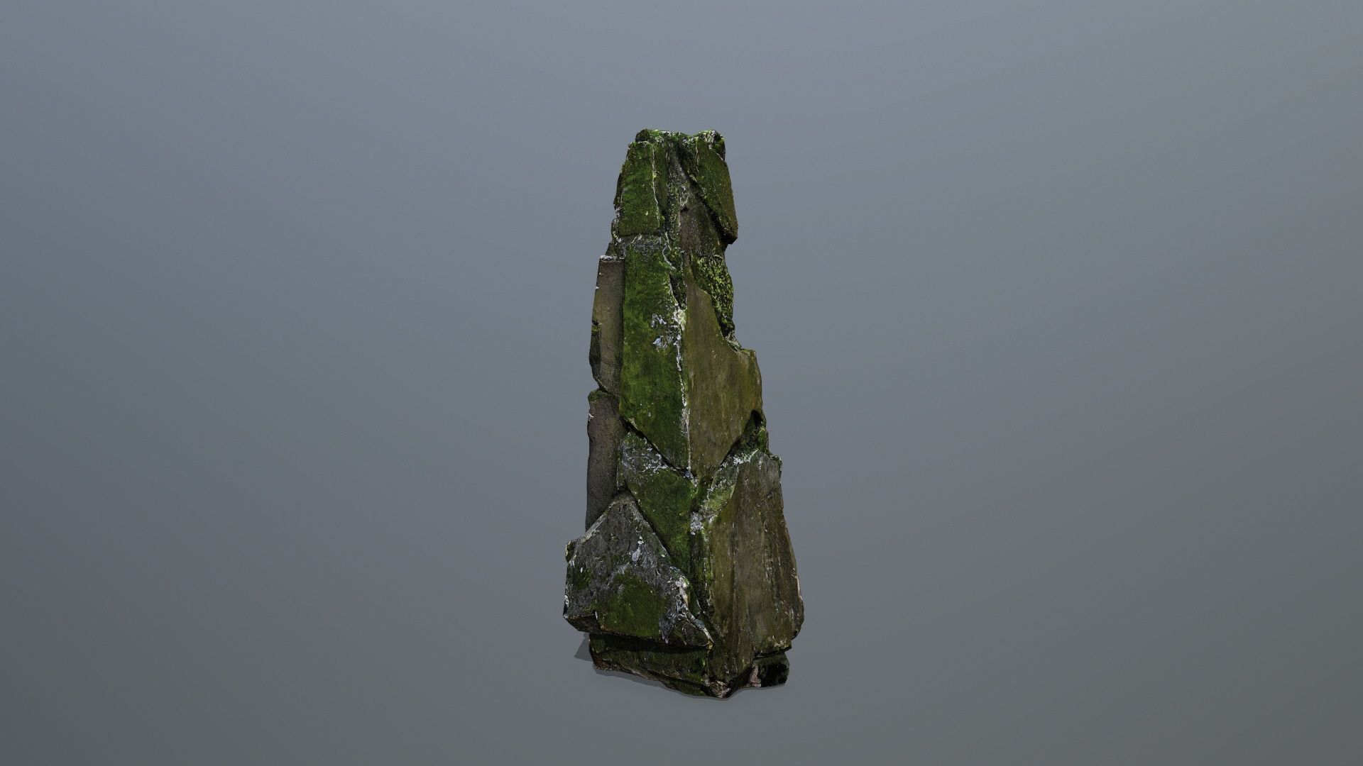 Mossy Rock  Low-poly 3D model_9