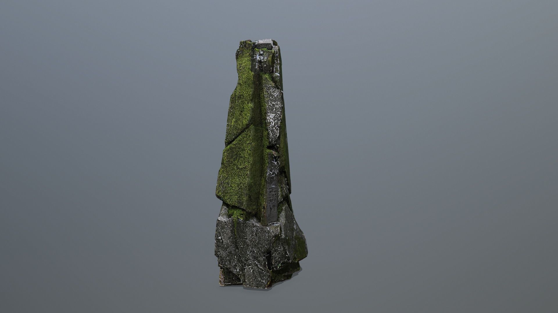 Mossy Rock  Low-poly 3D model_7