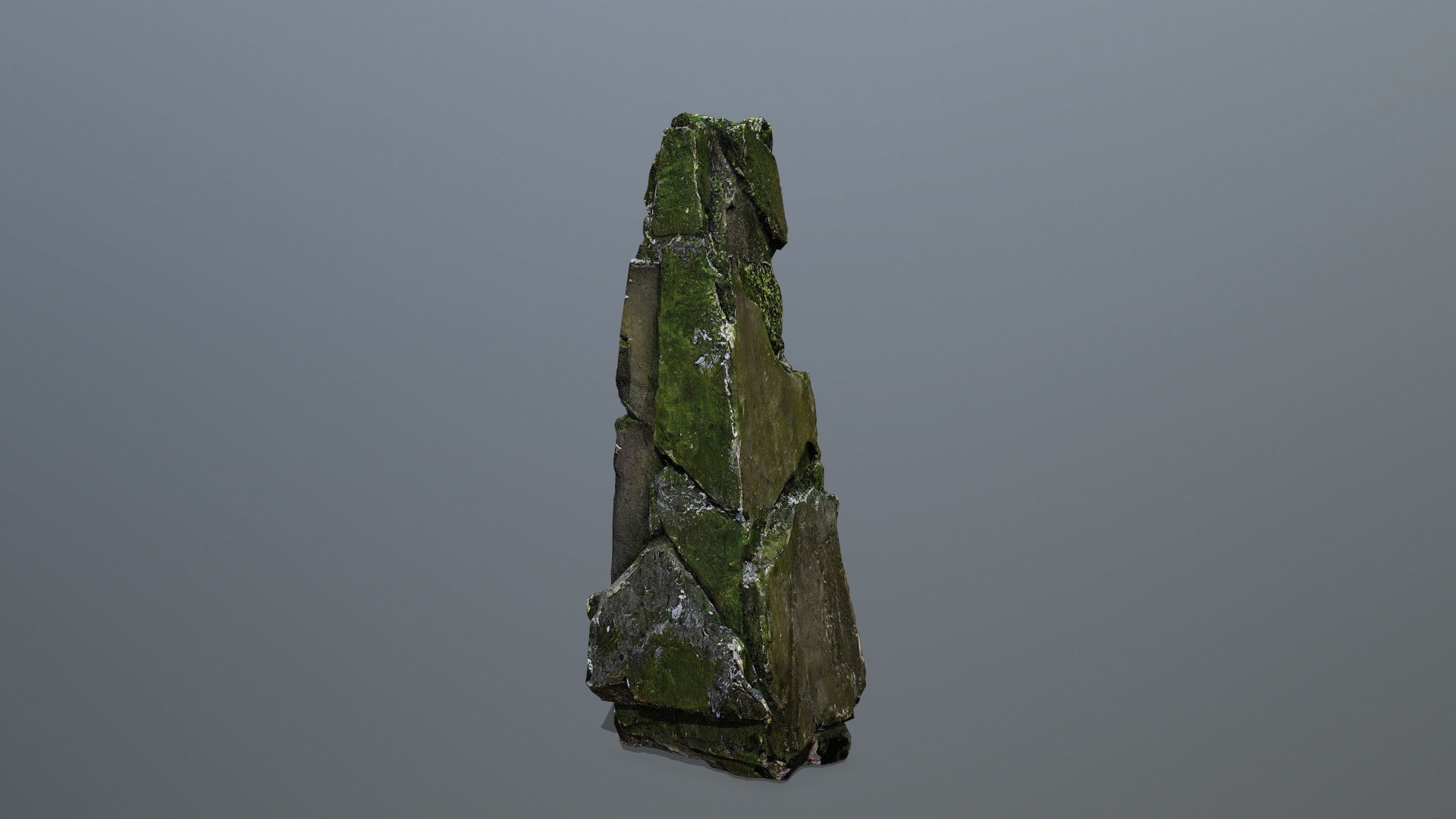 Mossy Rock  Low-poly 3D model_2