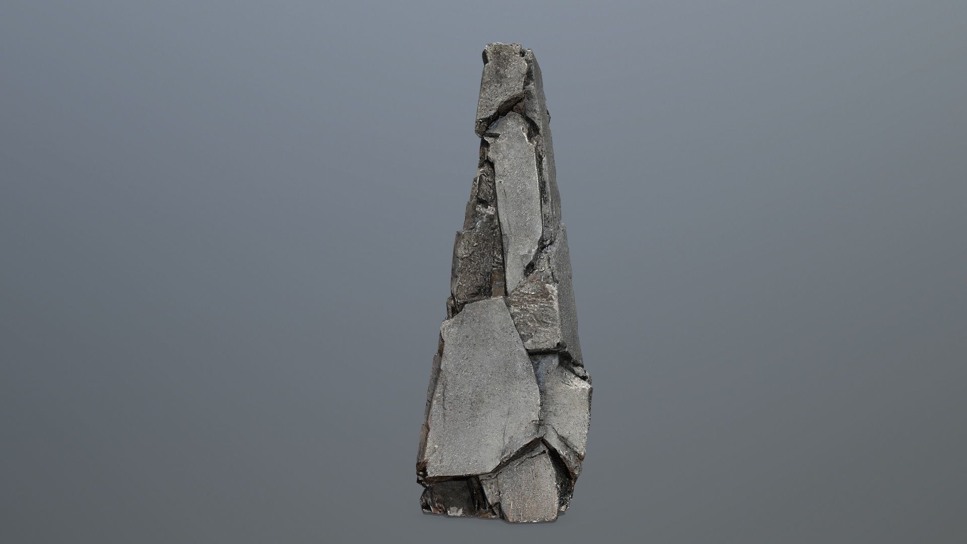 old cliff Rock  Low-poly 3D model_5