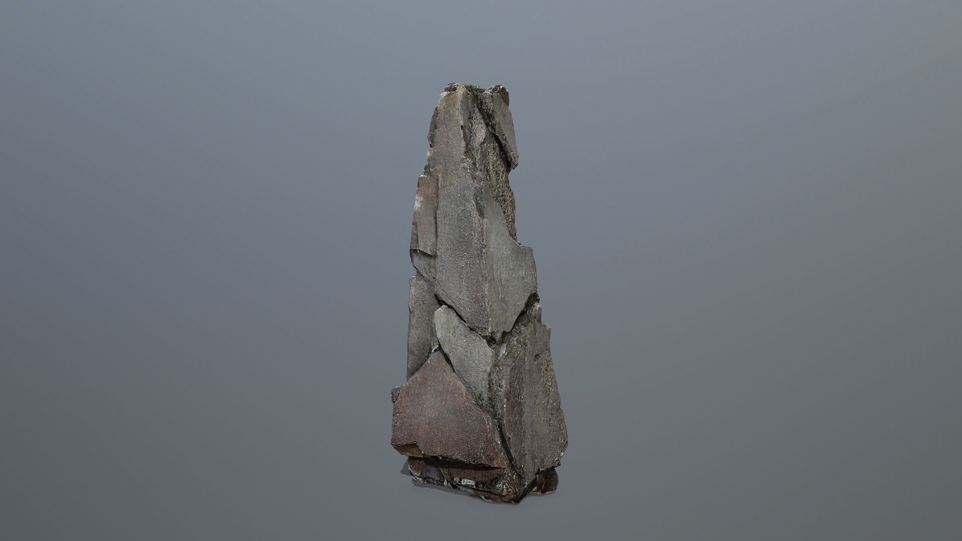 old cliff Rock  Low-poly 3D model_9