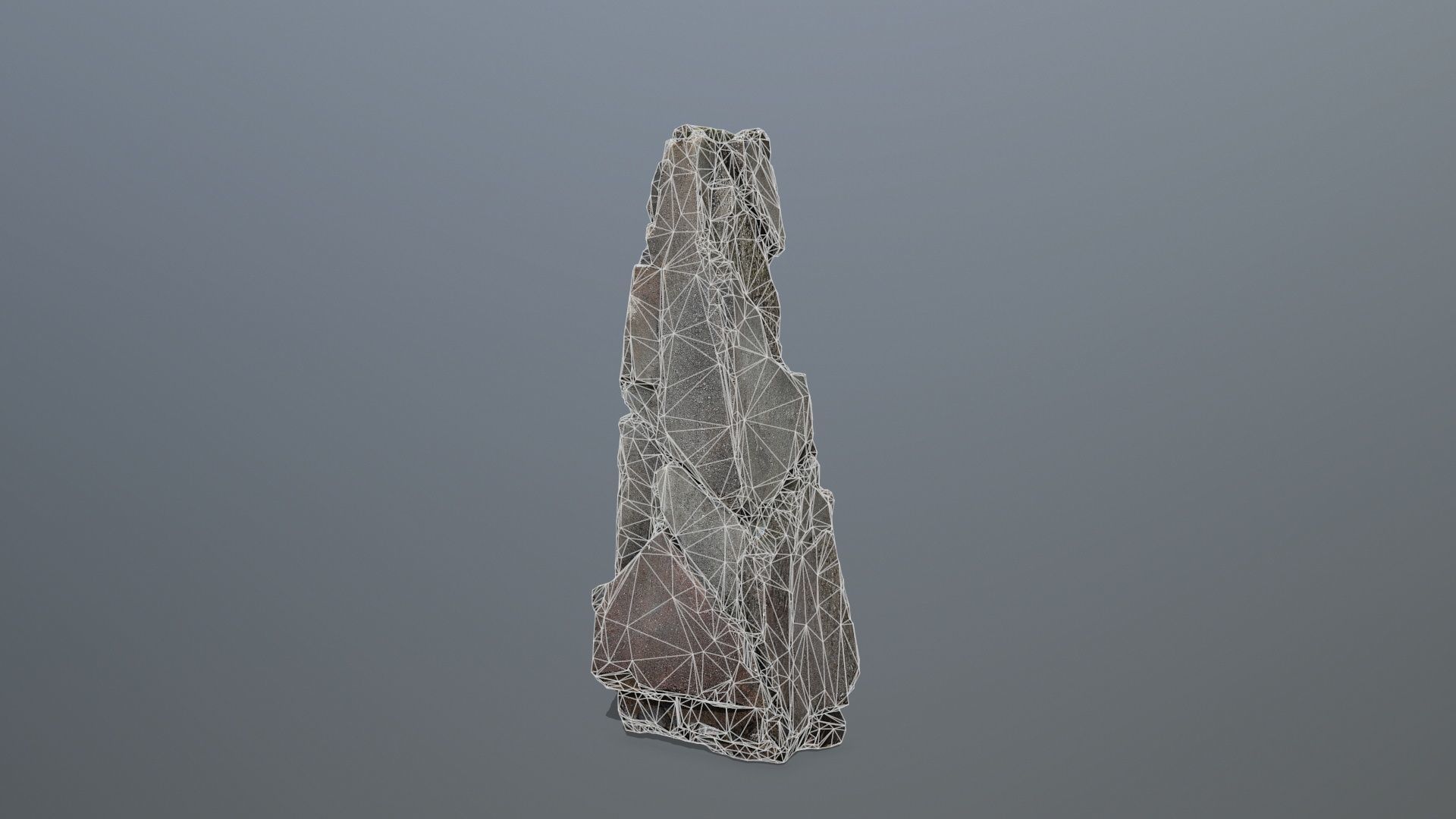 old cliff Rock  Low-poly 3D model_10