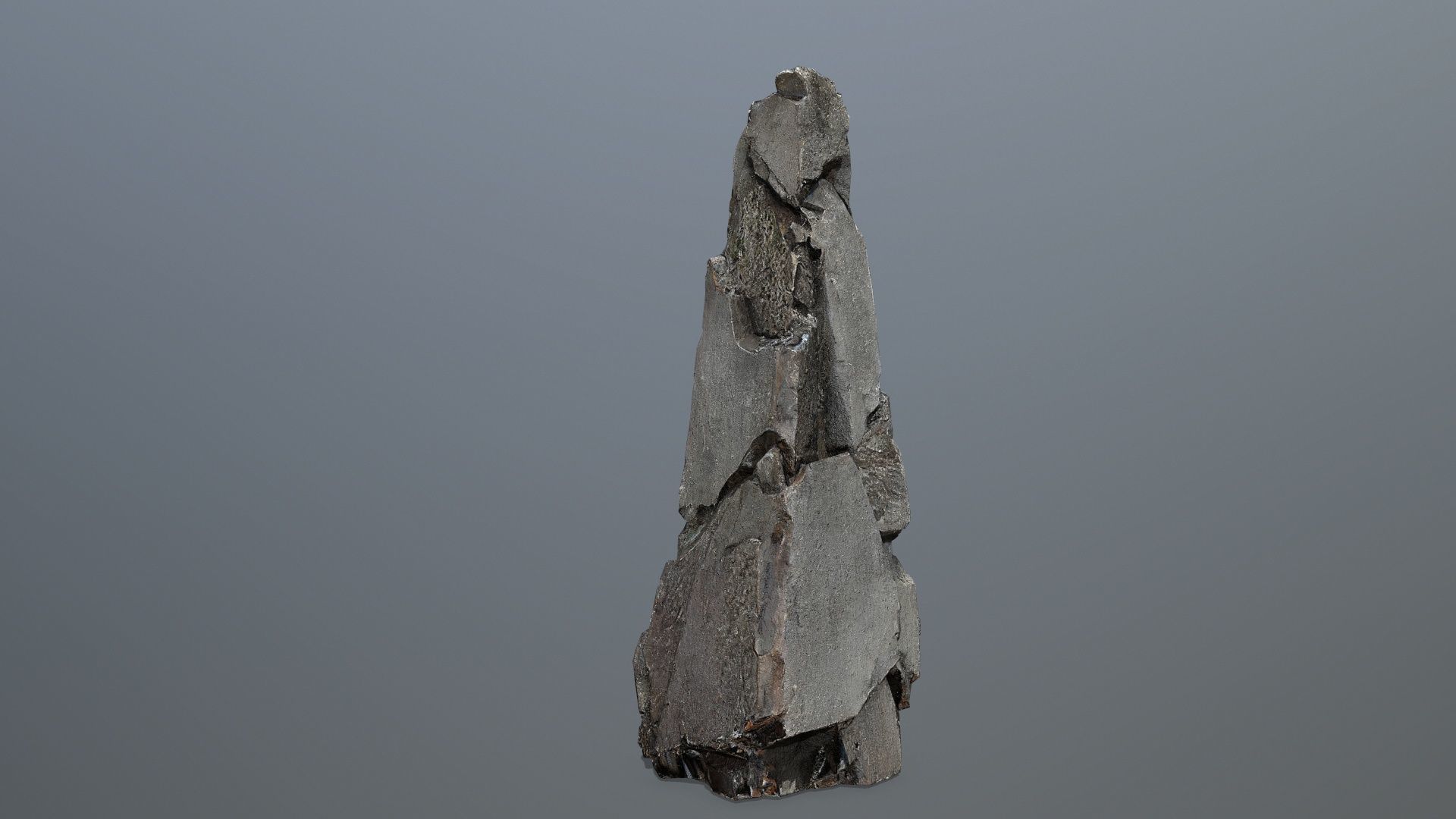 old cliff Rock  Low-poly 3D model_4