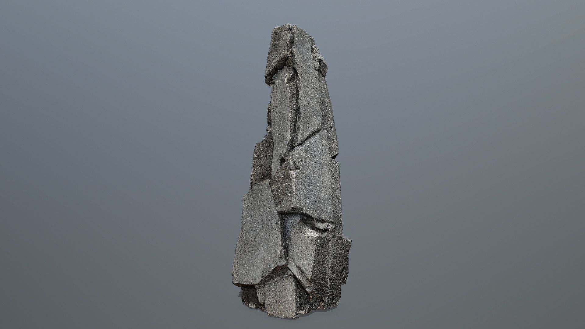 old cliff Rock  Low-poly 3D model_6