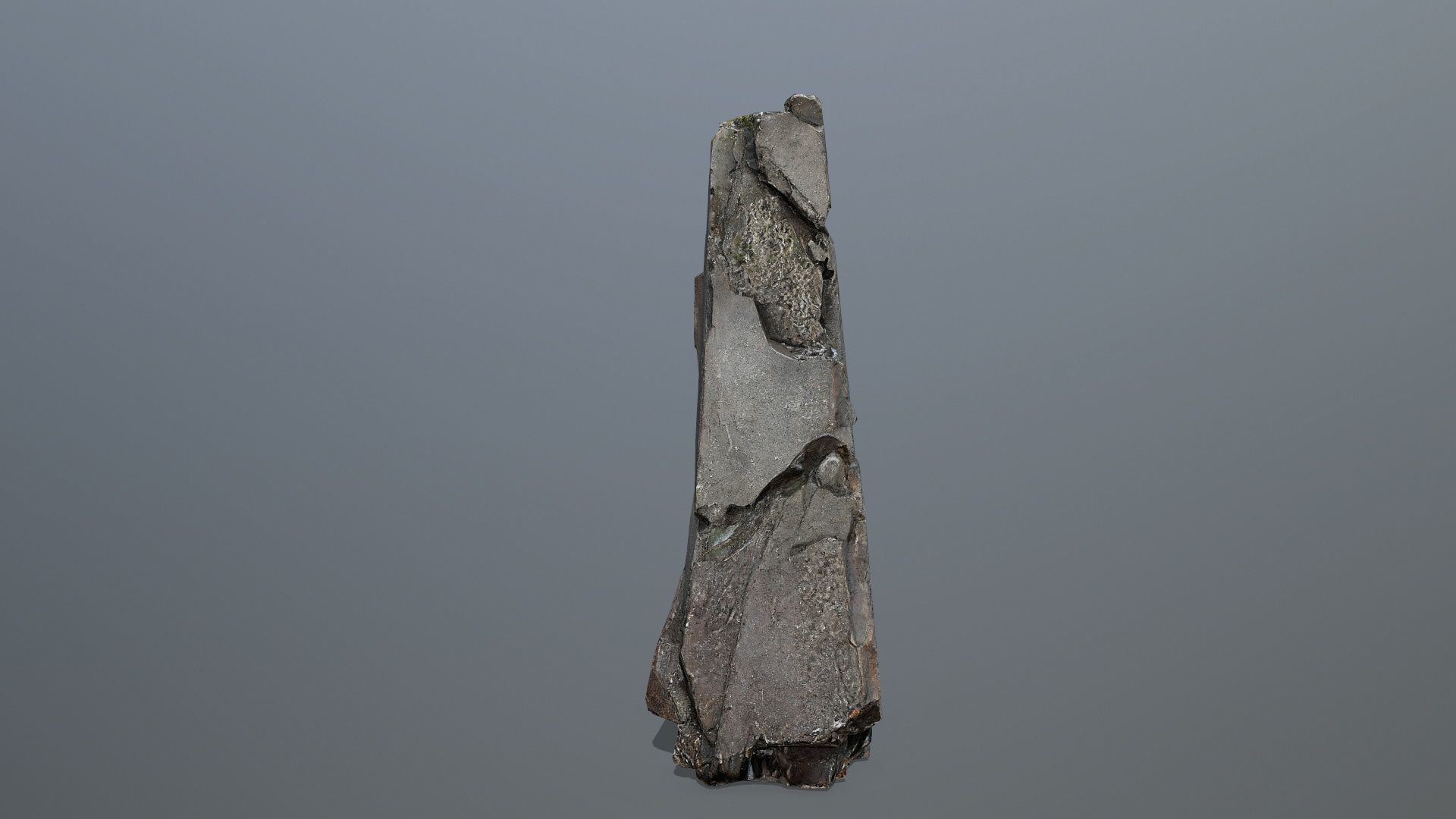 old cliff Rock  Low-poly 3D model_3