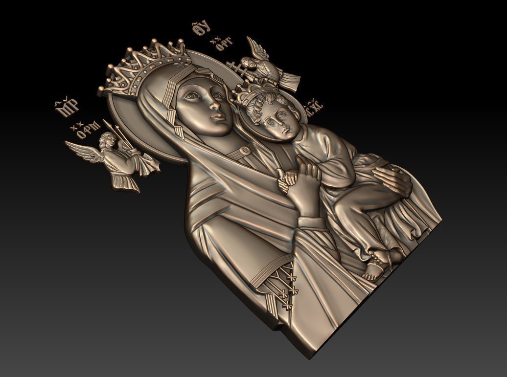 Our Lady of Perpetual Help 3D print model_1