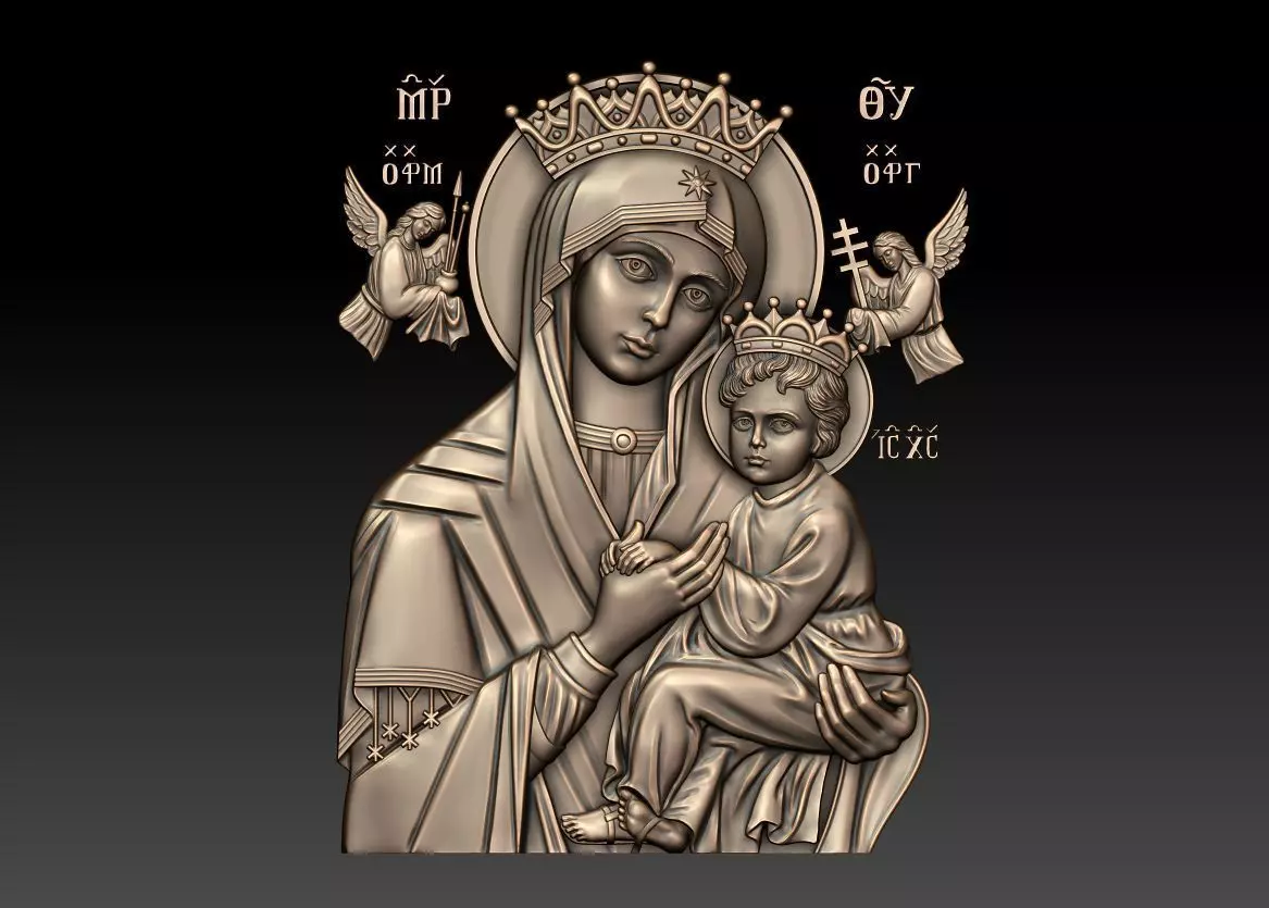 Our Lady of Perpetual Help 3D print model_0
