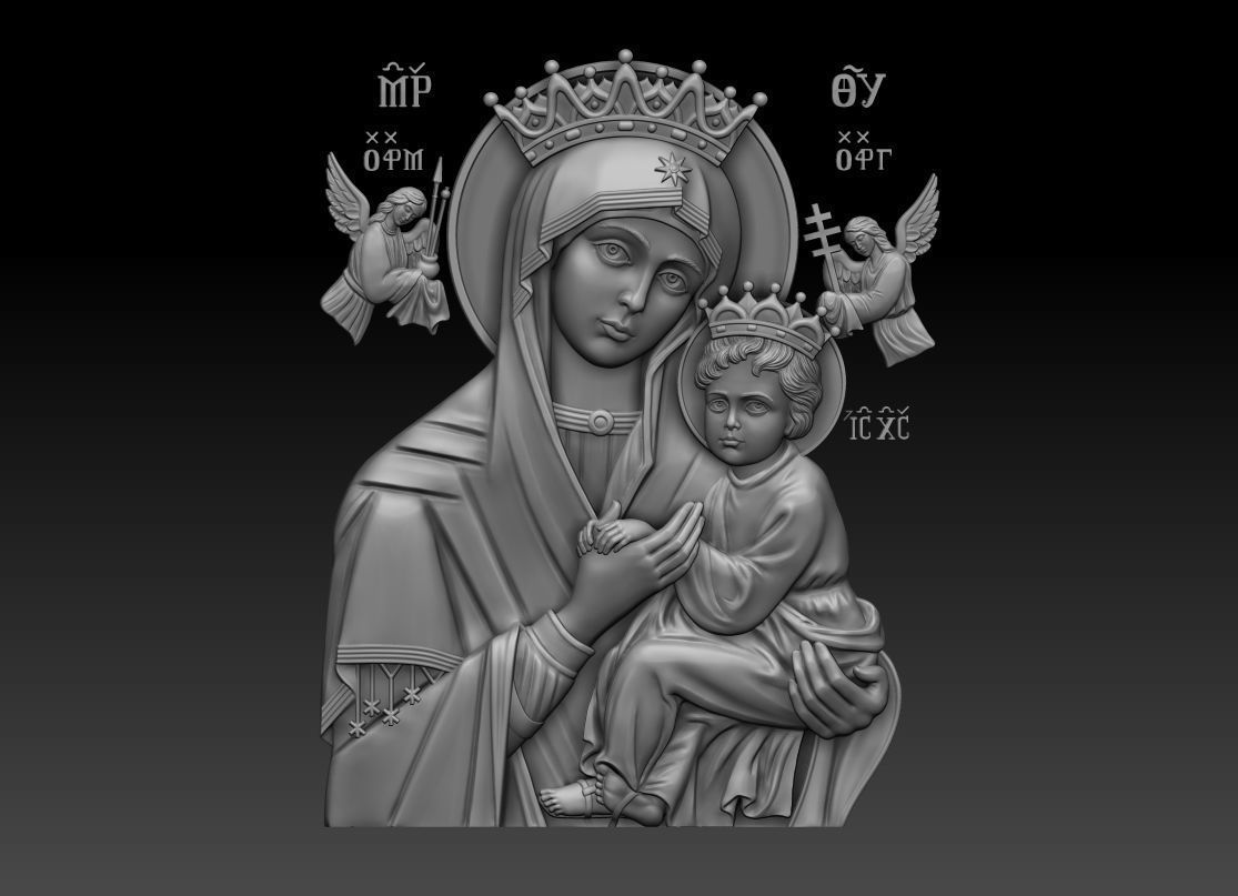 Our Lady of Perpetual Help 3D print model_8