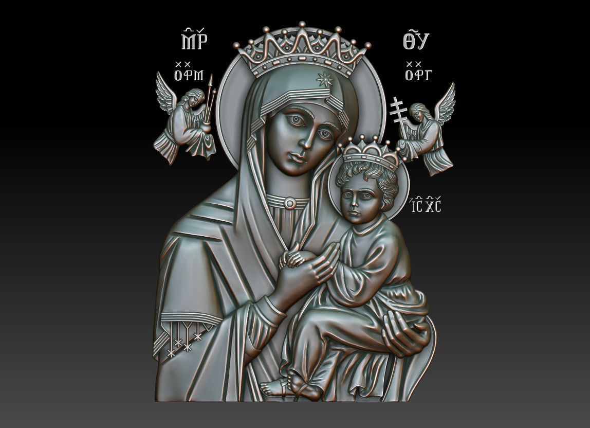 Our Lady of Perpetual Help 3D print model_12