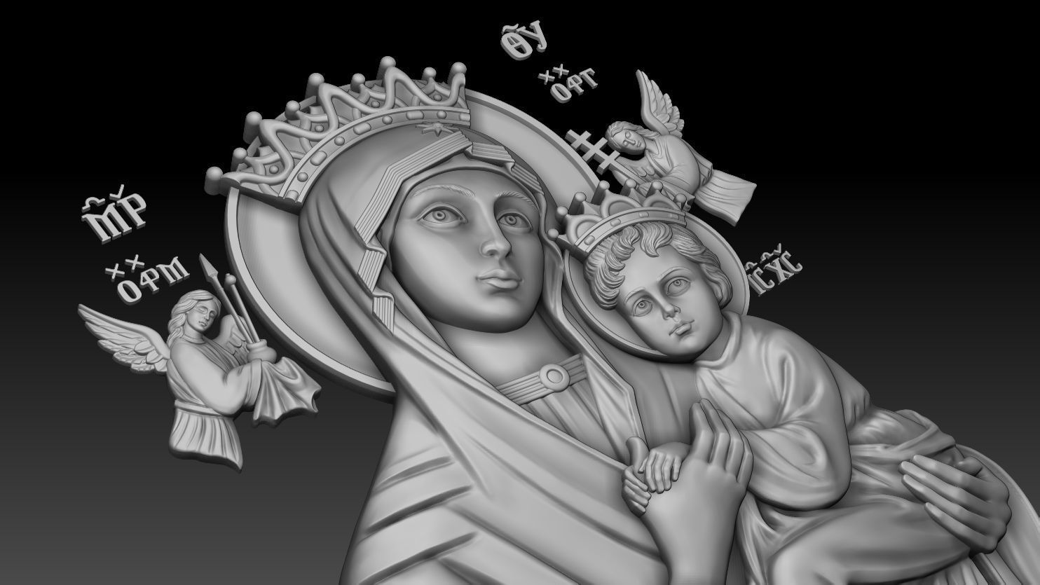 Our Lady of Perpetual Help 3D print model_9