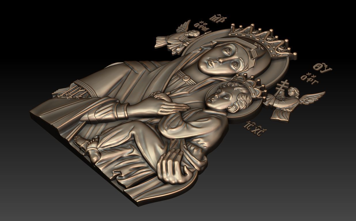 Our Lady of Perpetual Help 3D print model_2