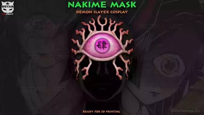 Nakime Mask - Demon Slayer Cosplay