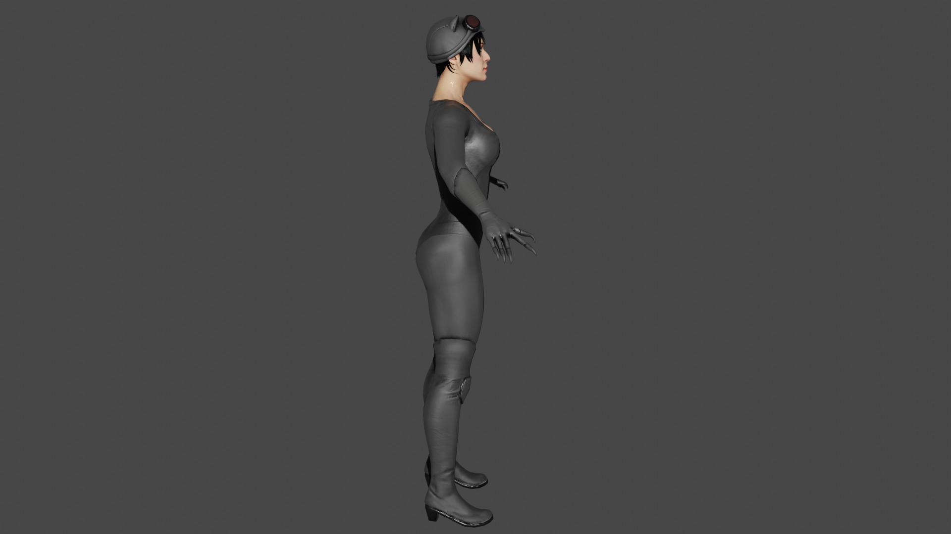 Cat woman 3D model_2