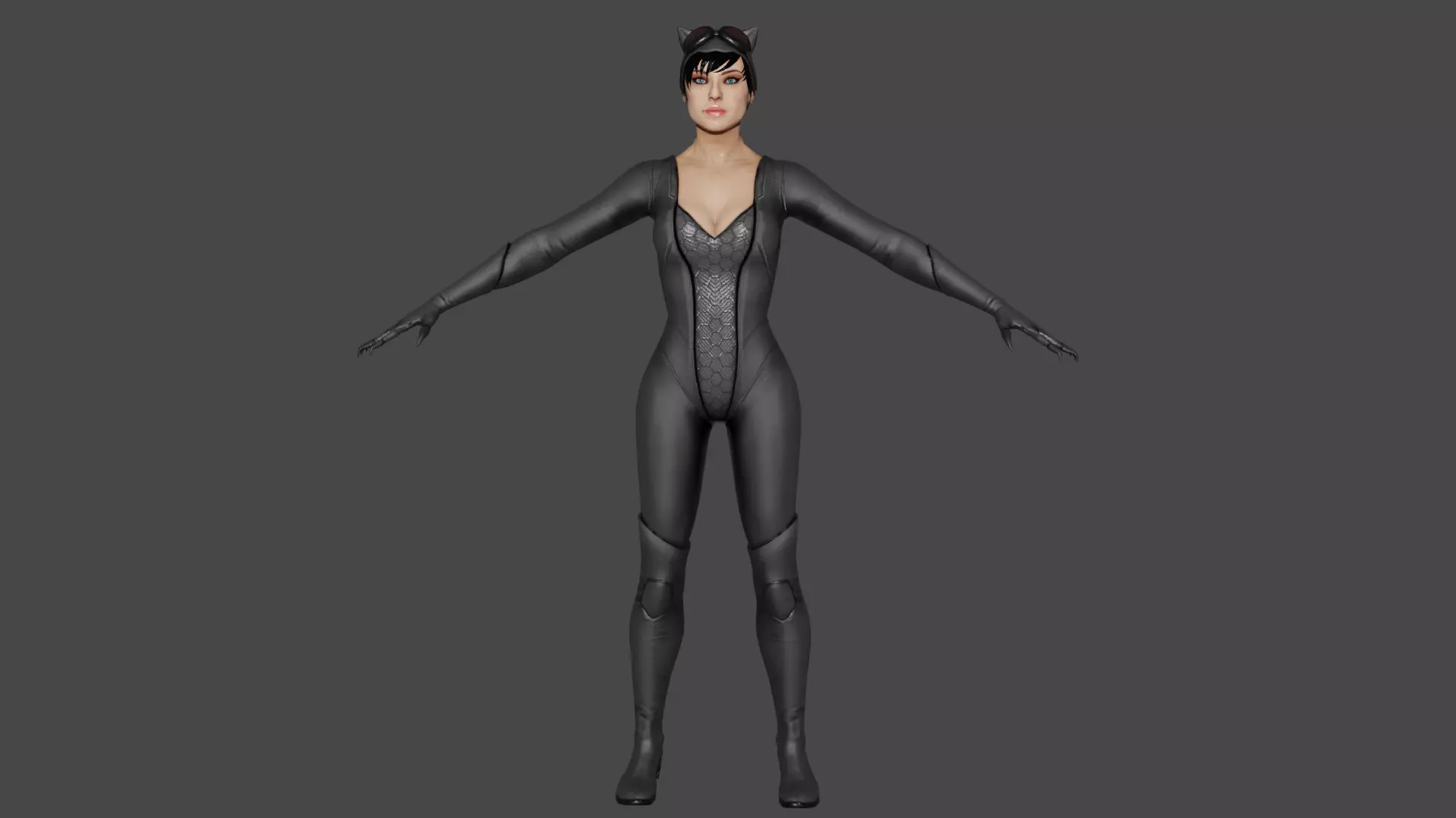 Cat woman 3D model_0