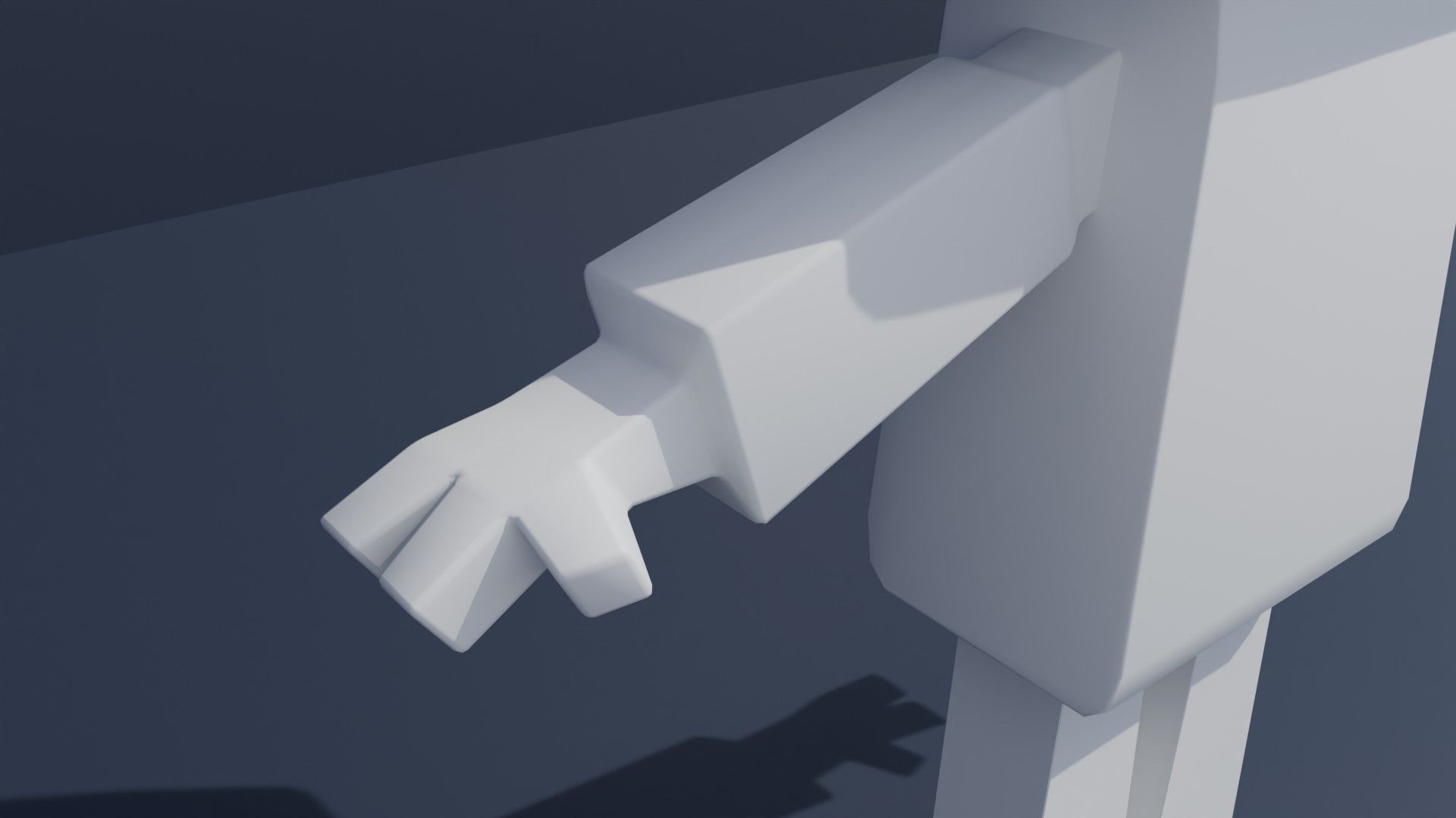 Simple Clean Low-Poly Robot Cute Character Low-poly 3D model_2