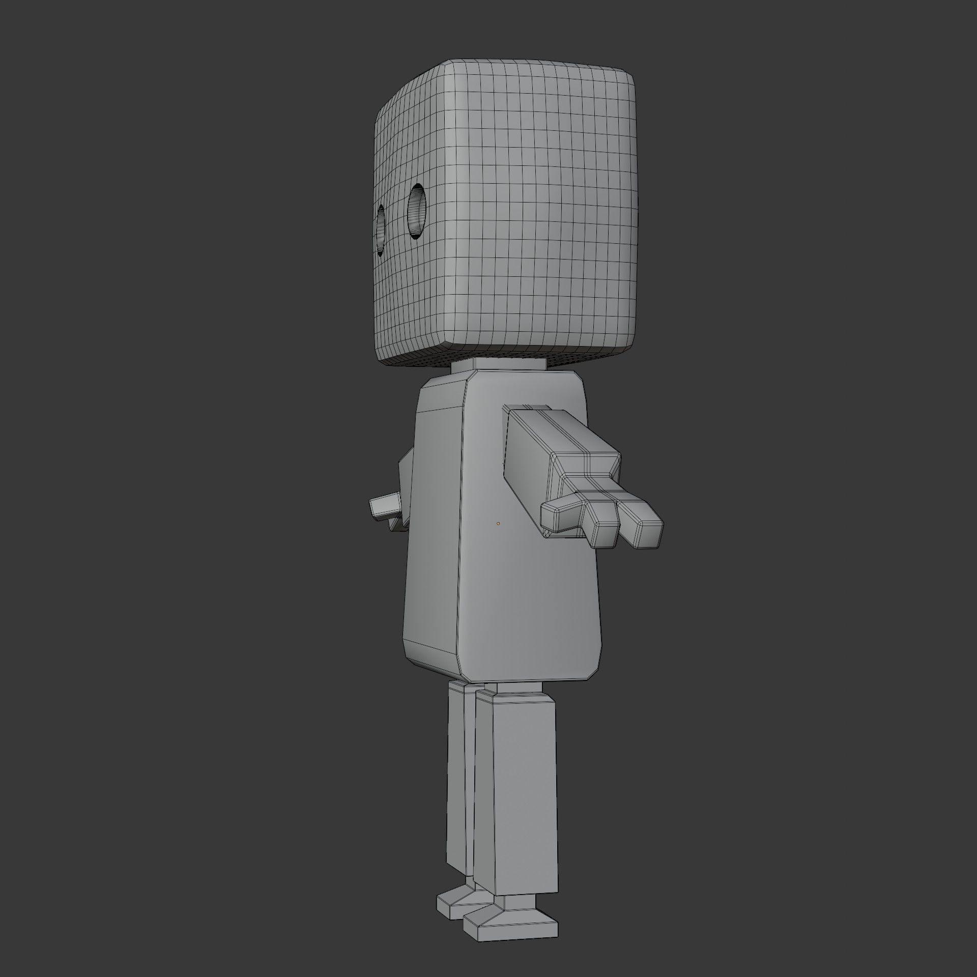Simple Clean Low-Poly Robot Cute Character Low-poly 3D model_6