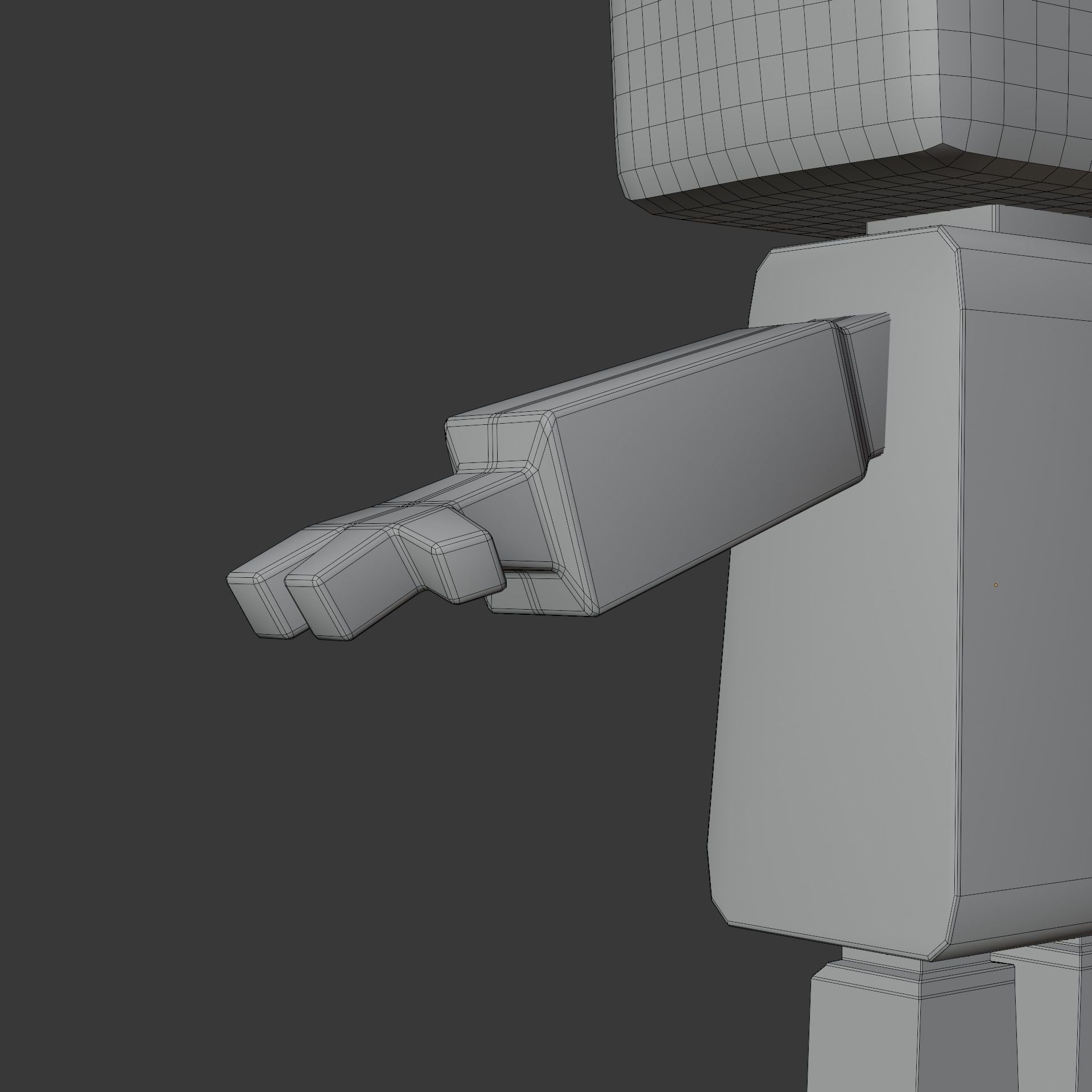 Simple Clean Low-Poly Robot Cute Character Low-poly 3D model_9