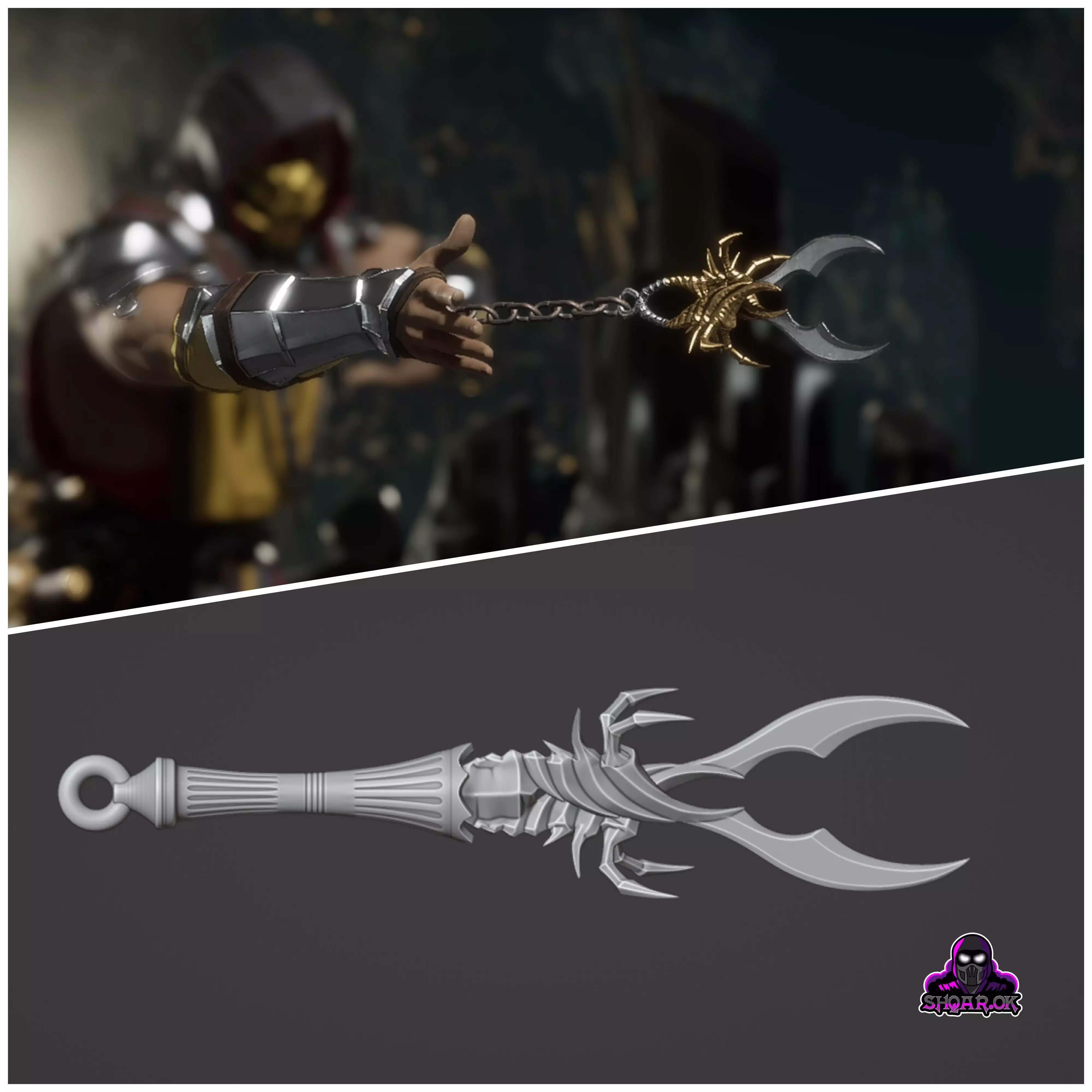 Scorpion kunai from MK1 1 - Blazing Retribution 3D model 3D