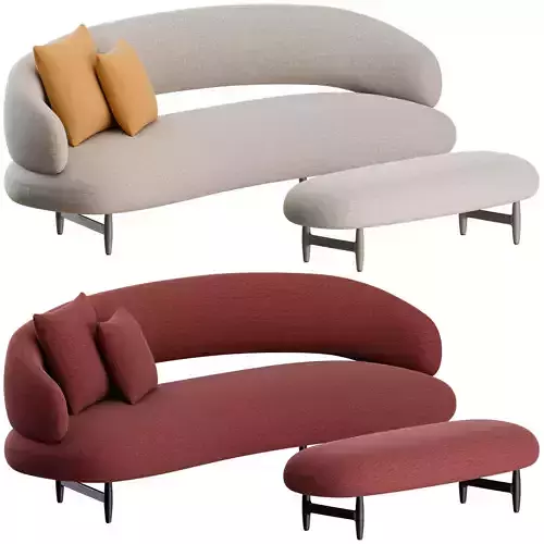 Muse Sofa and Footstool by Artifort