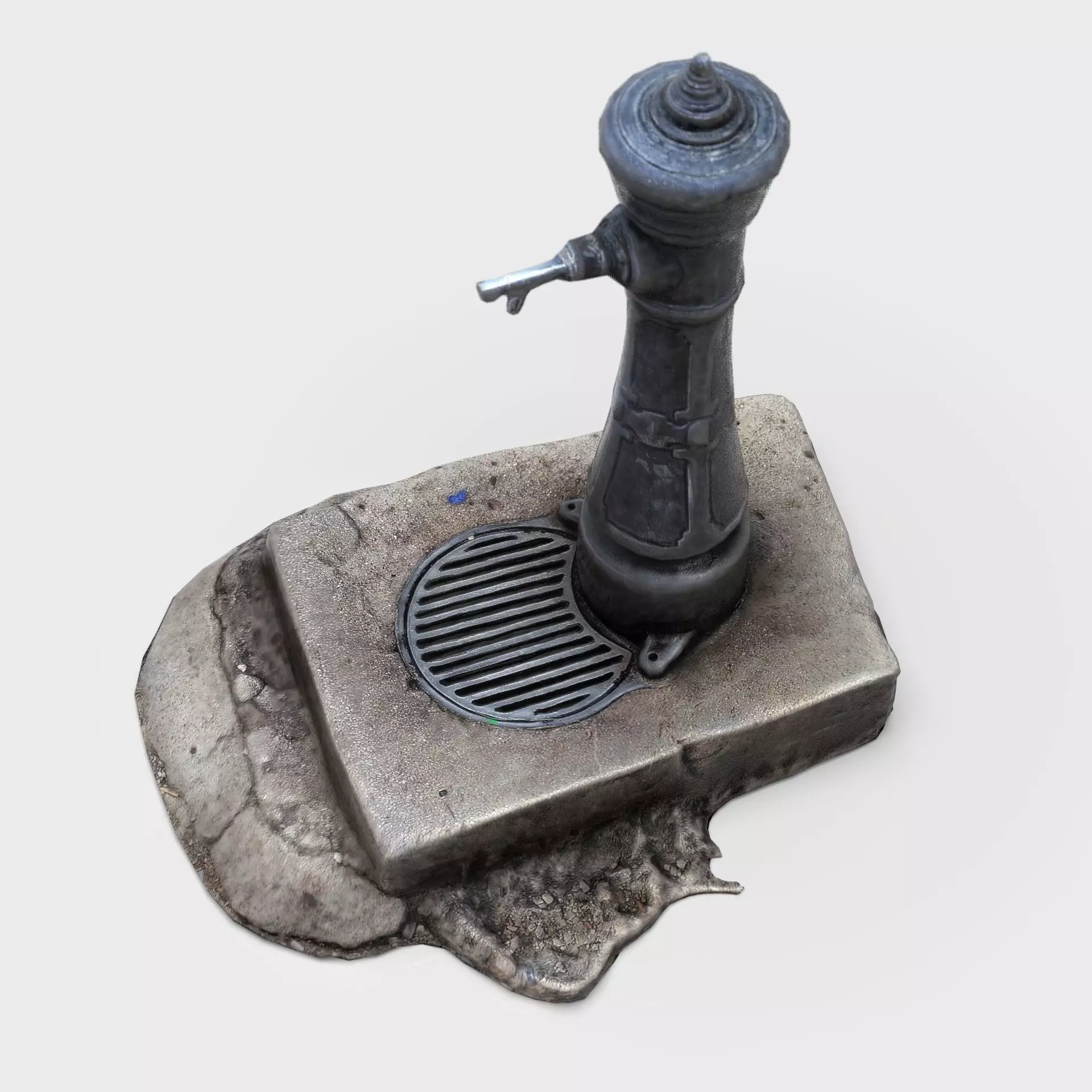 Classic Street Water Fountain 3D Model Low-poly 3D model