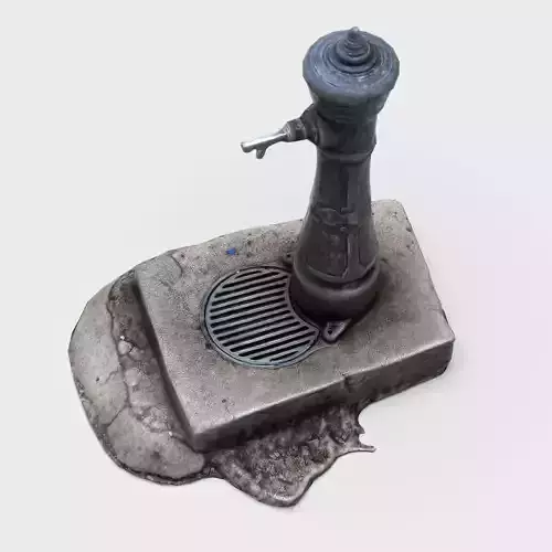  Classic Street Water Fountain 3D Model