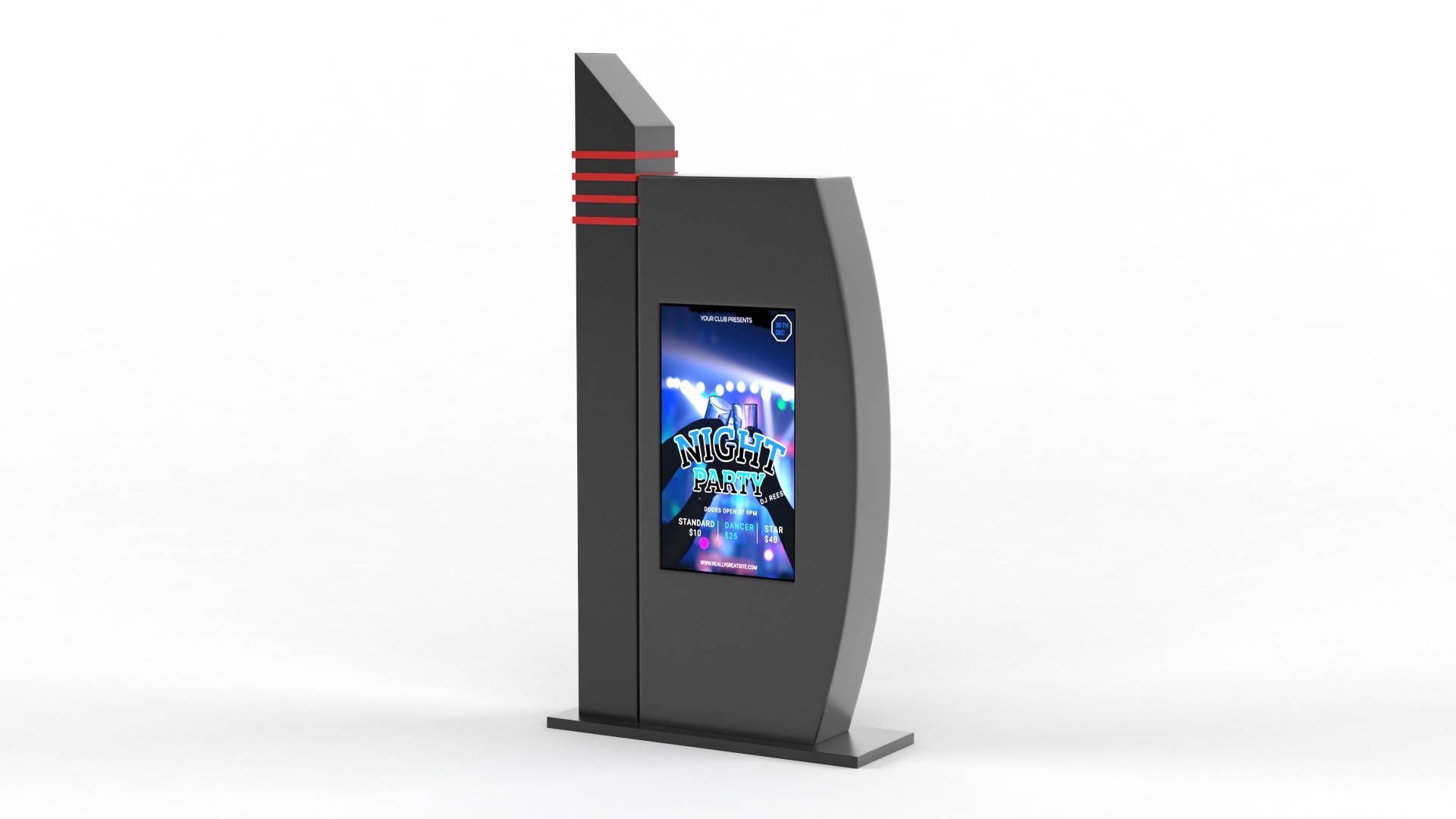 Electronic Kiosk 3D model_2