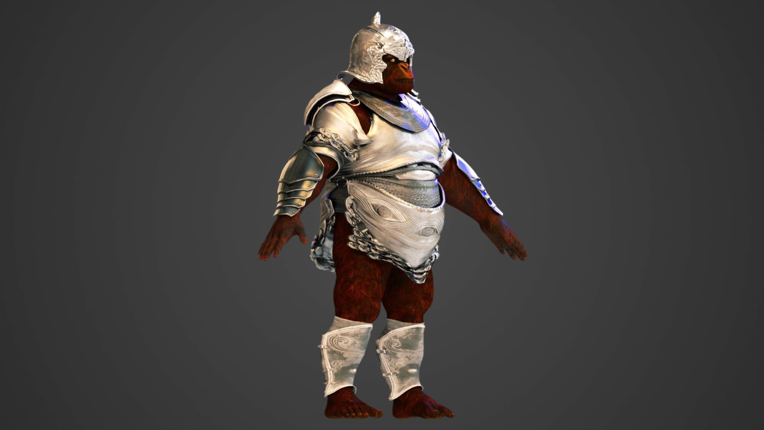 Gorilla Warrior  3D model_3
