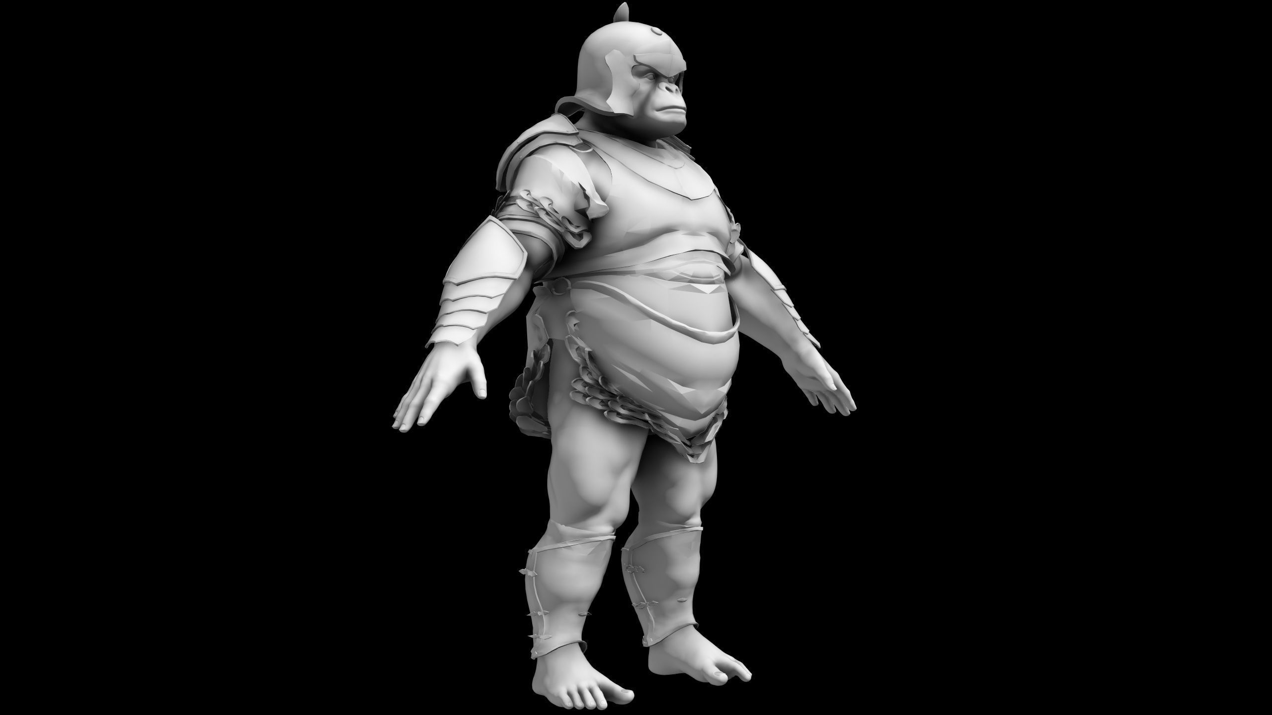 Gorilla Warrior  3D model_2