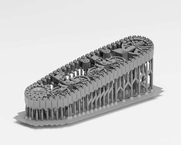M3A1 Stuart - 1-72 tank model - Supported 3D print model 7