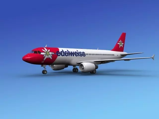 Airbus A320 Edelweiss 3D model