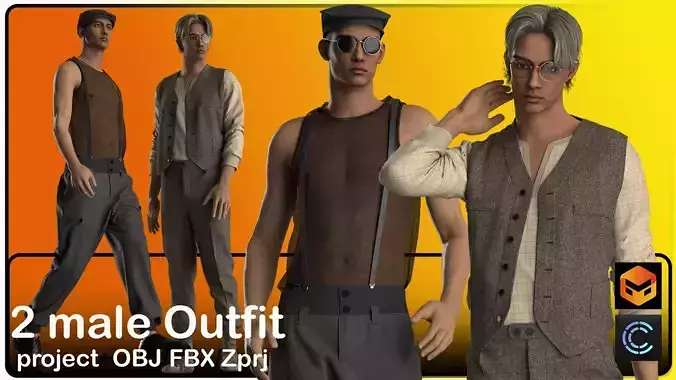 2 male outfits