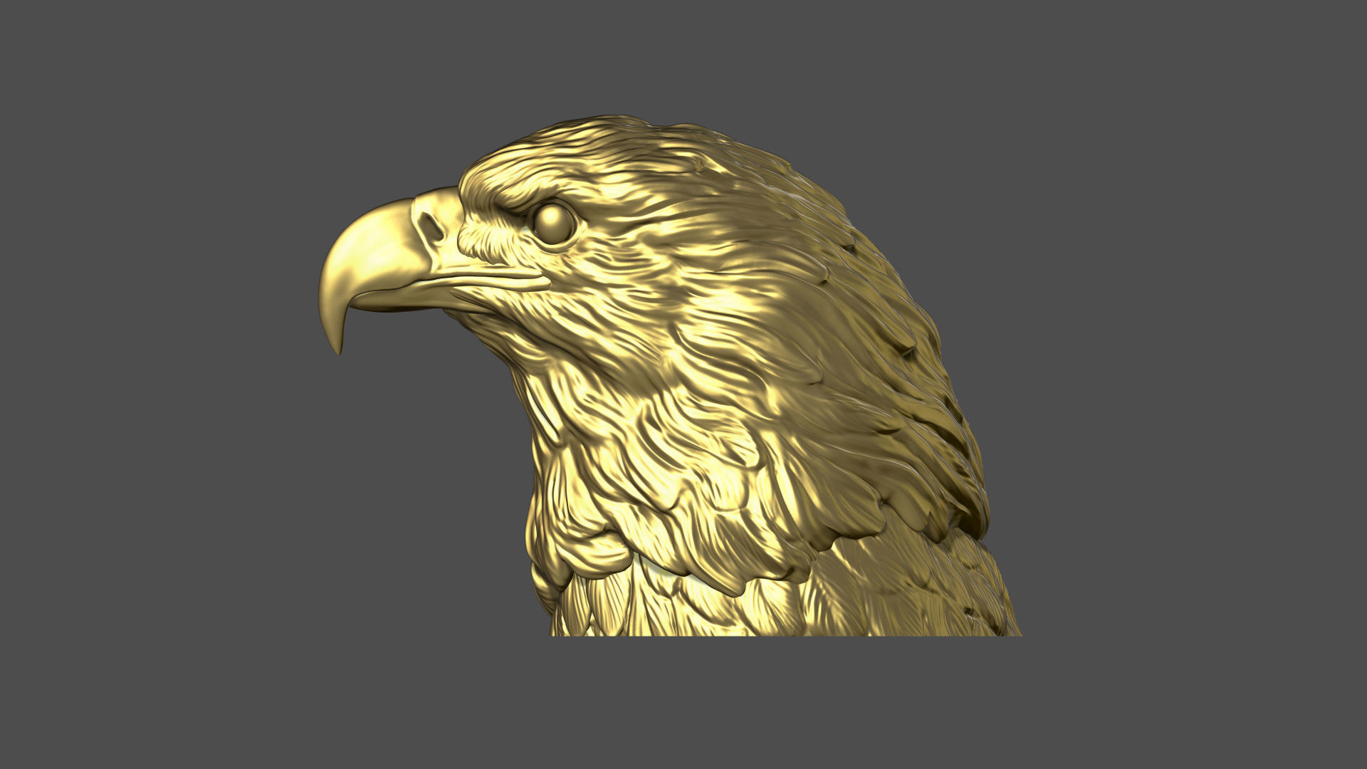 Eagle head 3D print model_3