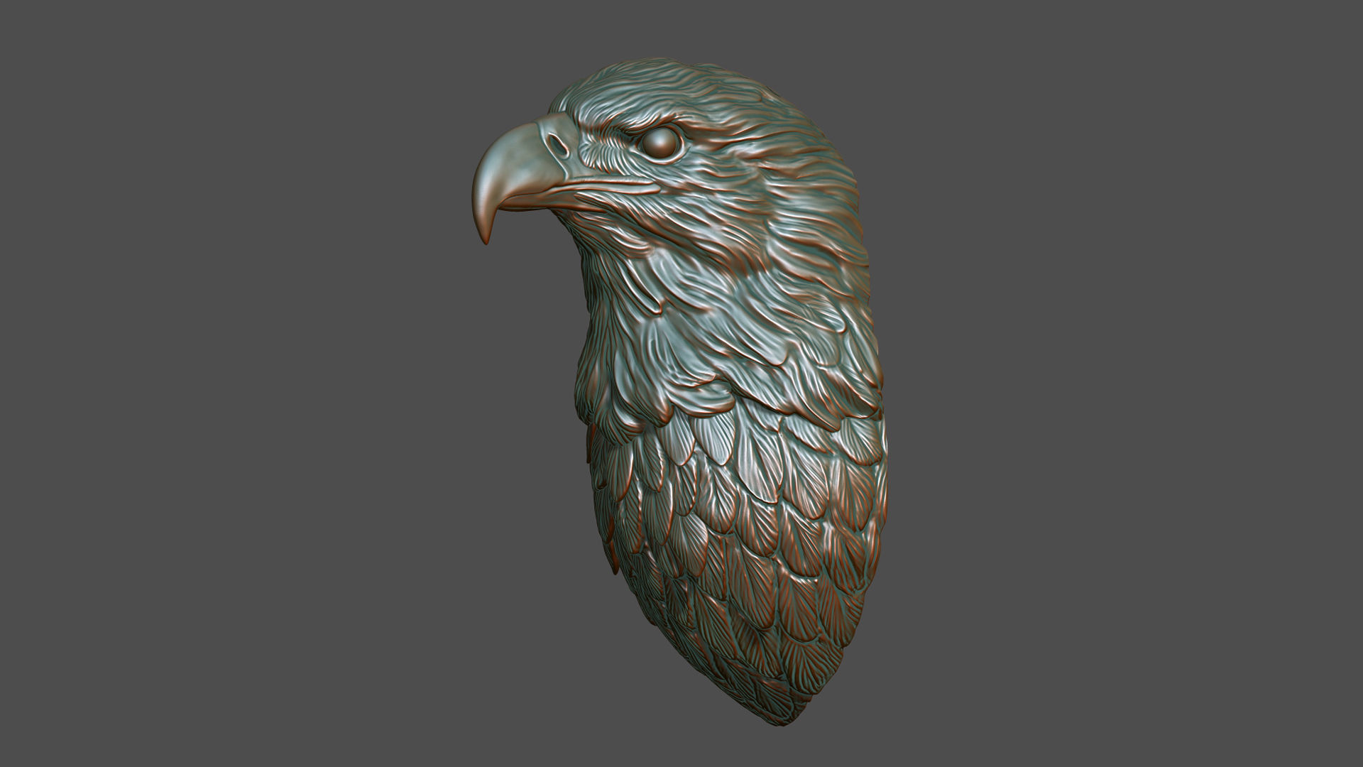 Eagle head 3D print model_12