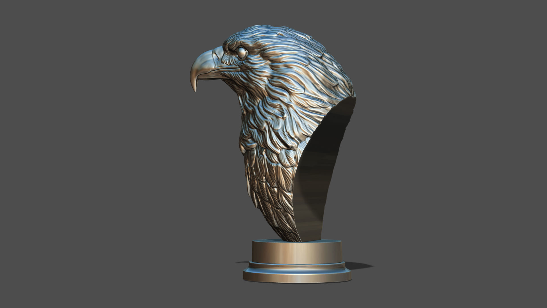Eagle head 3D print model_19
