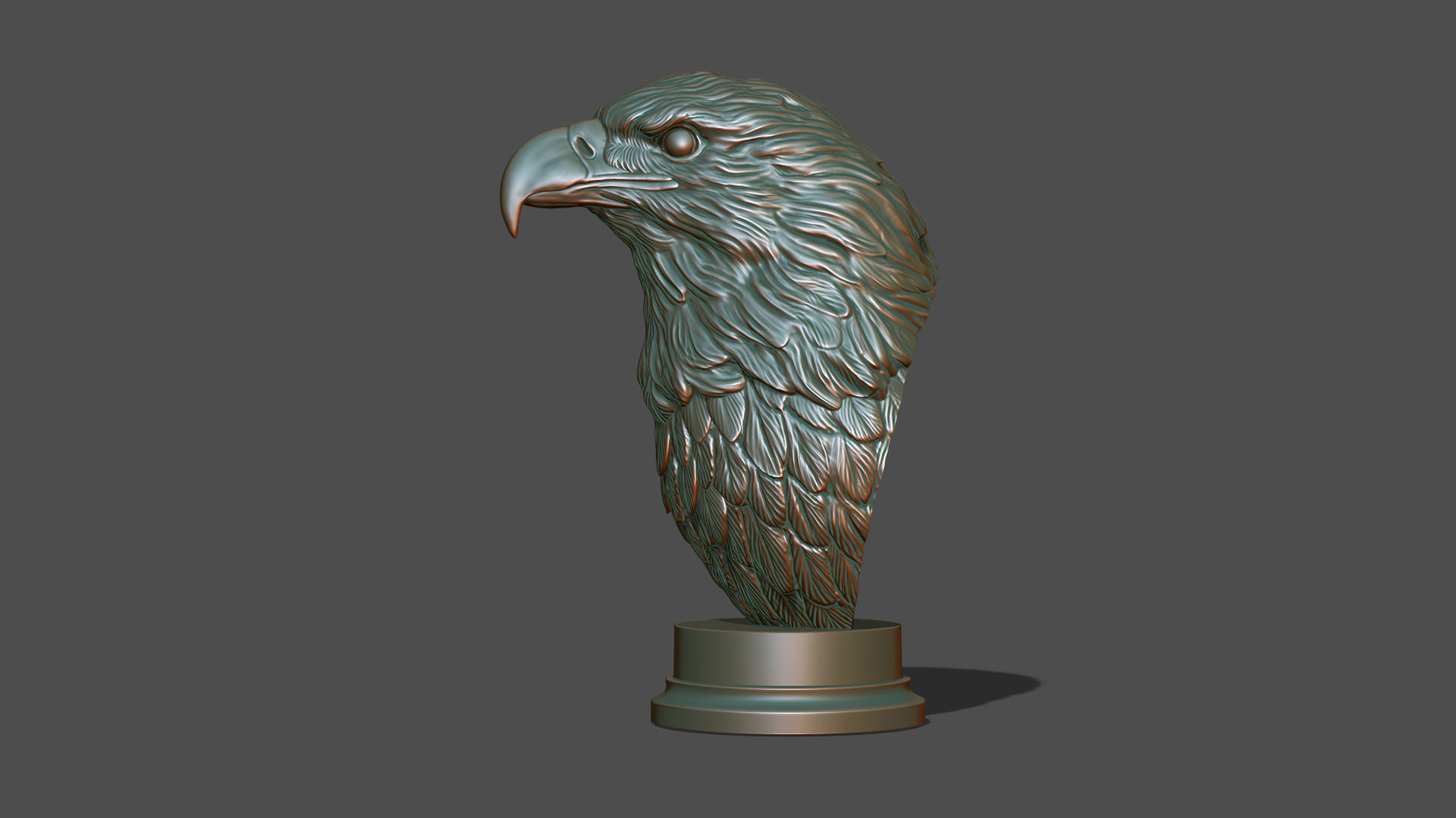 Eagle head 3D print model_17