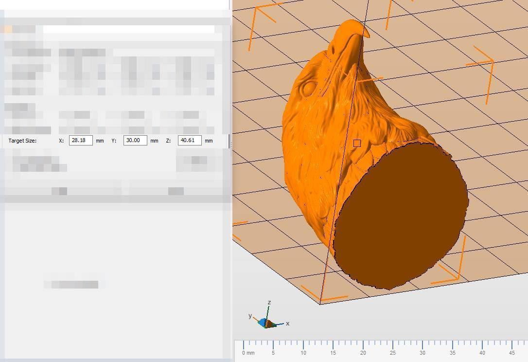 Eagle head 3D print model_22