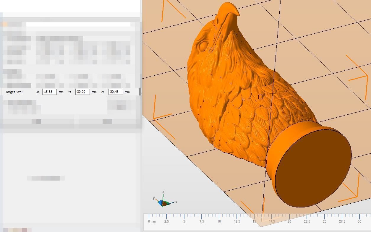 Eagle head 3D print model_23