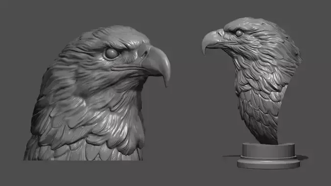 Eagle head 3D print model