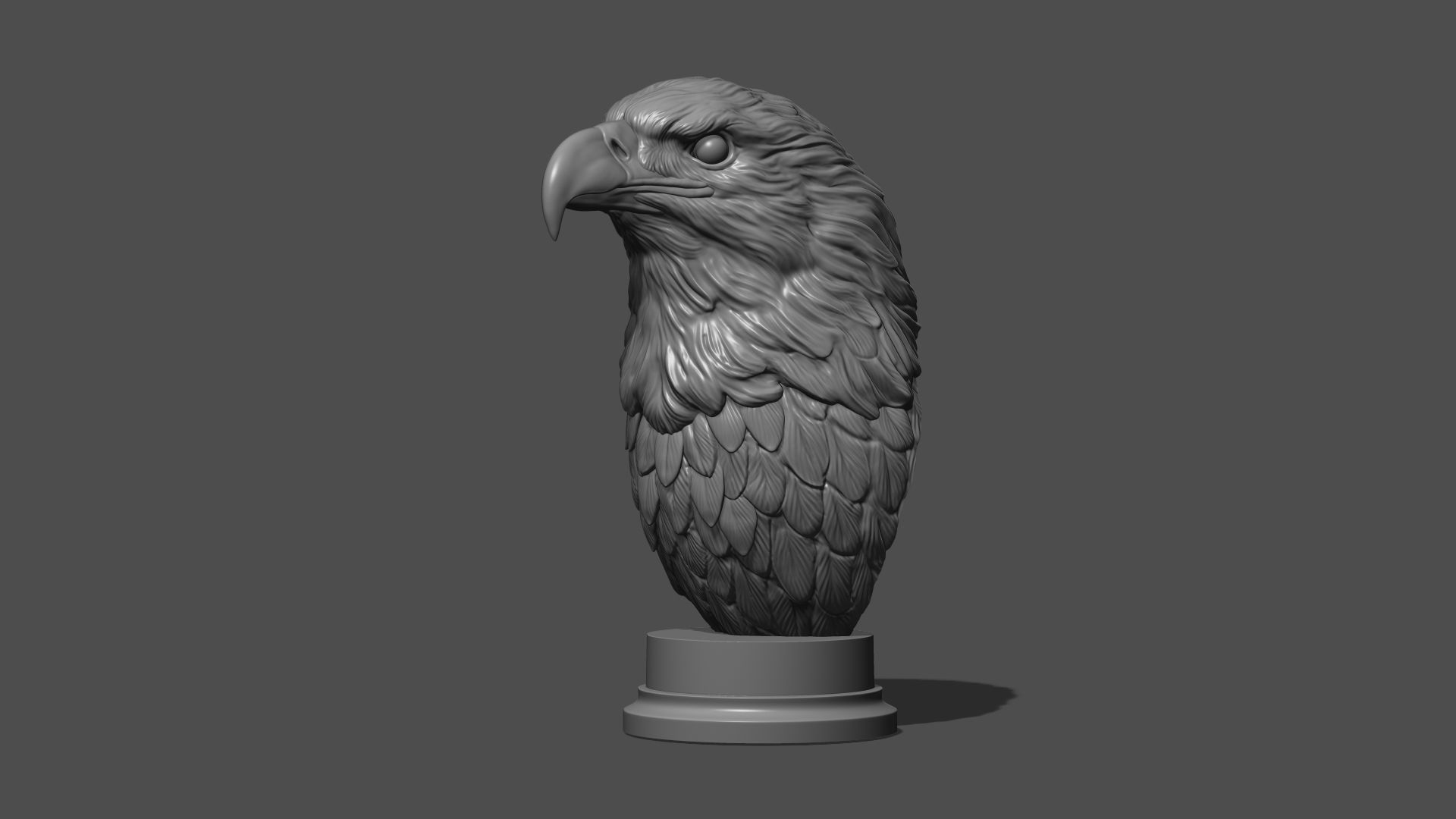 Eagle head 3D print model_15
