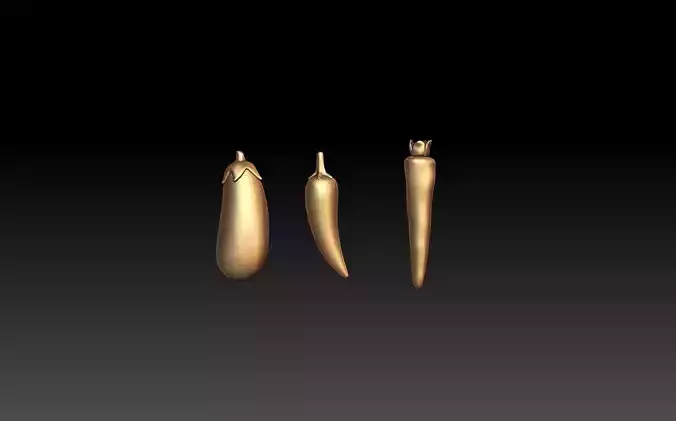 CARROT PAPPER EGGPLANT 3D print model