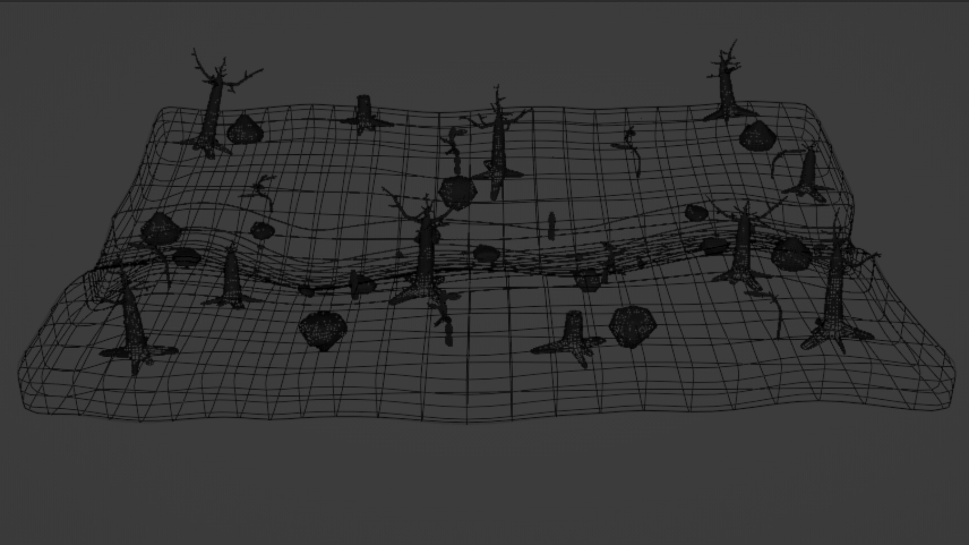 Desert terrain 3D Model Low-poly 3D model_6