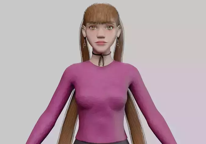 young pretty woman V32434 